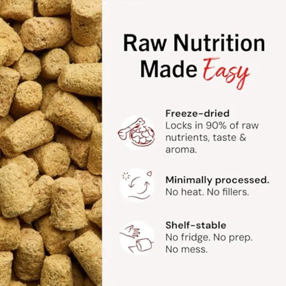 Freeze-Dried Raw Beef Meal Mixers- Dog Food Topper and Mixer - Made with 95% Grass-Fed Beef Organs and Bone - Perfect for Picky