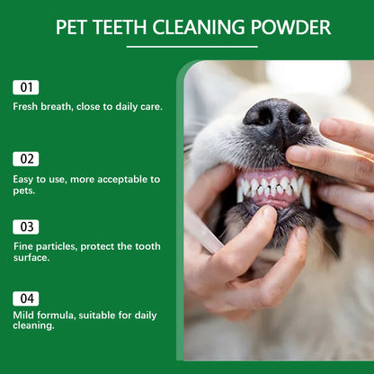 Pet Teeth Cleaning Powder Reduce Dental Plaque Calculus Eliminates Oral Odors Whiten Teeth Fresh Breath Pet Cleaning Products
