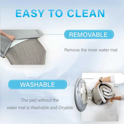Self-Cooling Pet Mat for Dogs & Cats, No Gel or Refrigeration Needed, Machine Washable, XL Gray