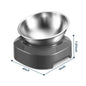 Elevated Pet Bowl 304 Stainless Steel - Adjustable Height Neck Support Large Wide Mouth Feeder for Cats and Dogs