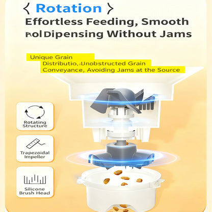 Smart 6L Automatic Pet Feeder with Timer USB & Battery Powered Slow Feed Dispenser for Cats and Dogs No Plug Included