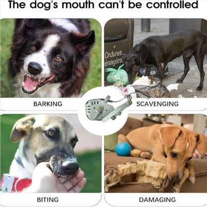 "Dog Muzzle PU Leather - Breathable Soft Anti-Bite Adjustable Mouth Cover for Medium Dogs, Comfortable Training Cage for German