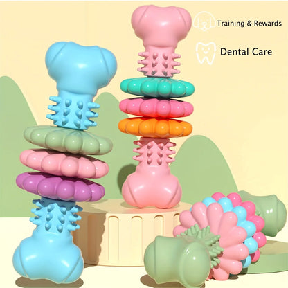 Durable TPR Dog Chew Bone for Aggressive Chewers Teeth Cleaning Toy for Small Medium Dogs Boredom Relief Training Toy Chew Extra
