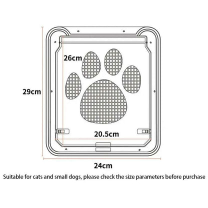 Pet Gate Cat Door Safe Lockable Magnetic Screen Outdoor Dogs Cats Window House Enter Freely Fashion Pretty Garden Easy Install