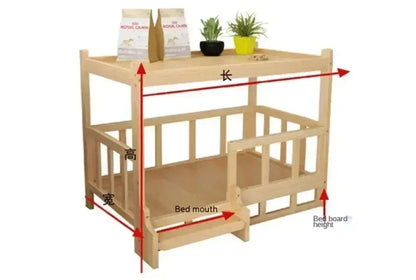 Simplicity Wooden Dog Bed Can Be Used As Bedside Table Dog Kennel Four Season Universal Environment protection Practical Pet Bed