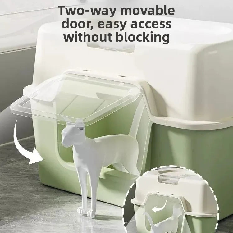 Large Size  Litter Box Full Enclosure Anti Odor Anti Splaing Cabinet  Toilet  Poop Pan Supplies Pet Care Accories