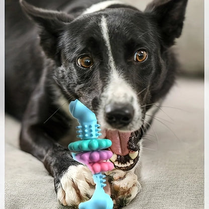 Durable TPR Dog Chew Bone for Aggressive Chewers Teeth Cleaning Toy for Small Medium Dogs Boredom Relief Training Toy Chew Extra
