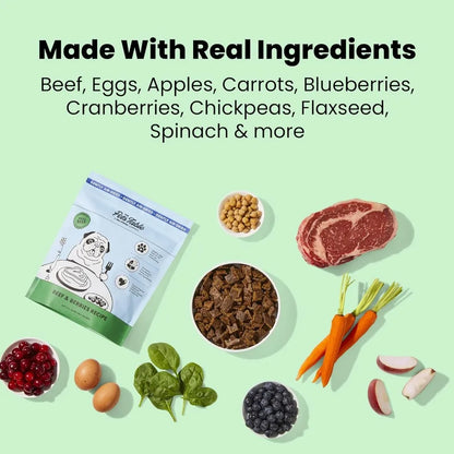 Air Dried Grain Free Dog Food for Dogs Large Medium and Small Puppy Dog Food Adult Dog Food Senior Dog Food Beef and Berries 4.