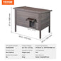 SucceBuy Outdoor Cat House Weatherproof, Feral Cat Shelter for Cat Outdoor Wooden Cat Rabbit House with All-Round Foam Insulated
