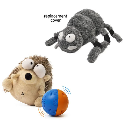 Rechargeable Interactive Dog Toy Motion Activated Vibrating Bouncing Jump Ball Bit Resistant Squeaky Wiggle Plush Toy