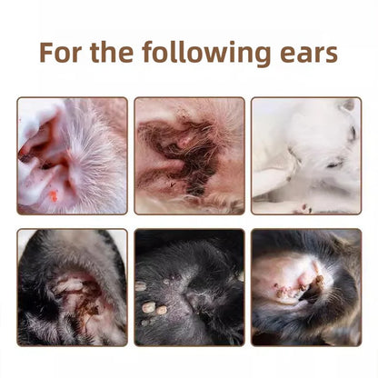 PetClear Pet Ear Care Solution 120ml Ear Cleaner Mite Removal Ear Drops Pet Ear Cleaning Products