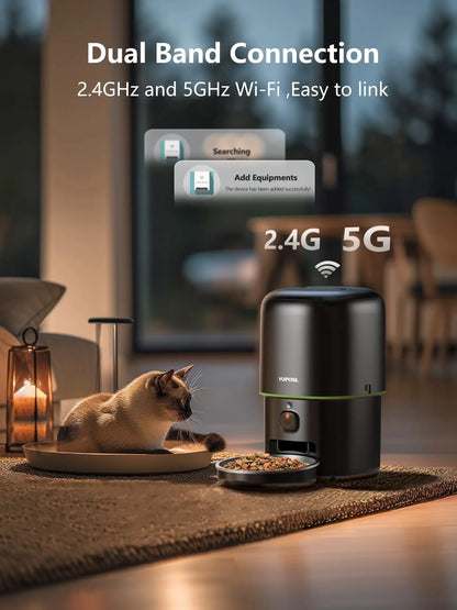 Automatic Cat Feeder Camera Furpipi Pet Smart Cat Food Kibble Dispenser Tuya Control WiFi Auto Feeder For Cats Dog Accessories