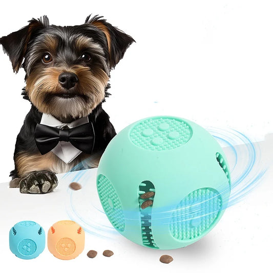 Silicone Pet Toys Dog Food Ball Tooth Cleaning Interactive Leaky Food Toy Slow Feeder Food Dispenser Pet Supplies Accessories