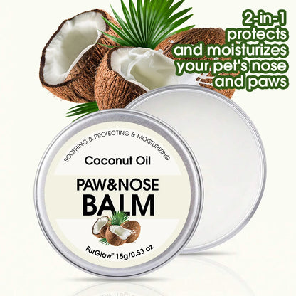 Two-In-One Pet Paw and Nose Care Balm Can Effectively Relieve Dry Noses and Cracked Paws in Winter Suitable for Dogs and Cats, It Has a Soothing and Nourishing Effect, Emits a Light Coconut Scent, and Contains Coconut Oil Ing