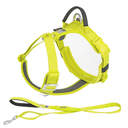 SMALL COMBINATION Large Dog Collar Harness and Leash Sets No pull Reflective Medium dog chest vest Pet German Shepherd Training