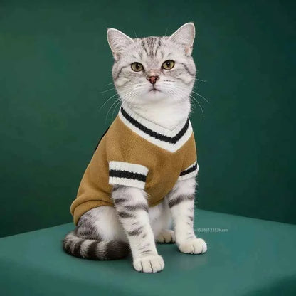 Cat Dog Sweater Pullover Winter Pet Clothes for Small Dogs Cat Vest Puppy Jacket Pet Clothing Kitty Costume Warm Coat
