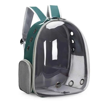 SpaceCapsule Pet Backpack - BreathableTransparent Travel Carrier,Suitable for Cats and Small Dogs Equipped with Zippers Portable