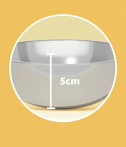 Adjustable Height Pet Bowl with Neck Support - Stainless Steel Dual Dish Anti-Slip Easy Clean Large Capacity Cat Dog Bowl