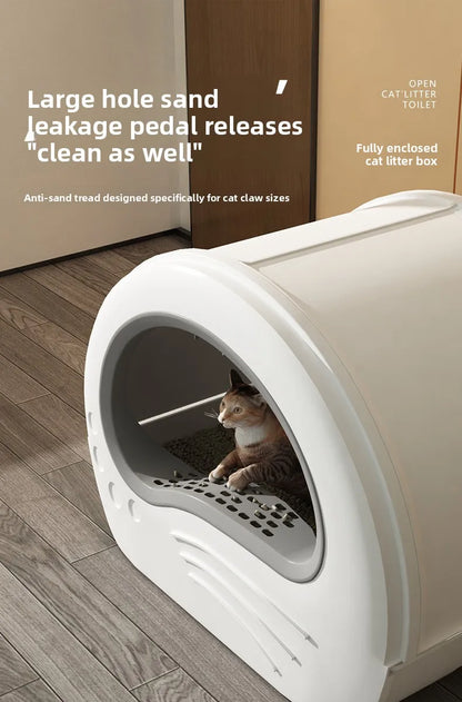 Self Cleaning Cat Litter Box Extra Large Fully Enclosed Drawer Dual Side Doors Odor Control  Cat Toilet Arenero Gato Pet Items