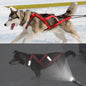 Dog Sledding Harness Refletive Pet Weight Pulling Sled Harness Vest For Medium Large Dogs Husky Canicross Skijoring Scootering