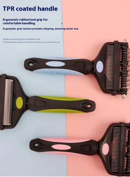 3 In 1 Pet Deshedding Brush Dog Hair Remover Pet Fur Knot Cutter Puppy Cat Comb Brushes Dogs Grooming Shedding Supplies