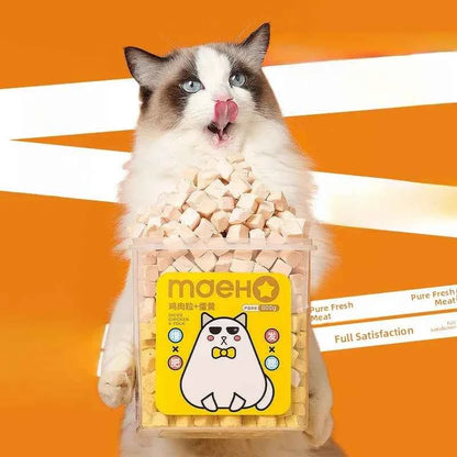Family Bucket Chicken Freeze-Dried  Food for Adult And Kittens Plush  Treats Pet Supplies Dry Chicken Grain Snacks