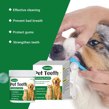 Pet Teeth Cleaning Powder Reduce Dental Plaque Calculus Eliminates Oral Odors Whiten Teeth Fresh Breath Pet Cleaning Products