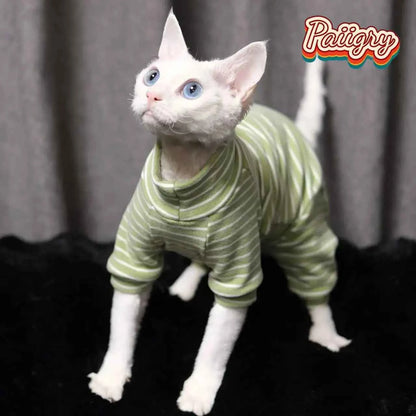 Hairless cat clothes tricolor four-legged clothes Sphinx warm high stretch home four-legged clothes pet clothing