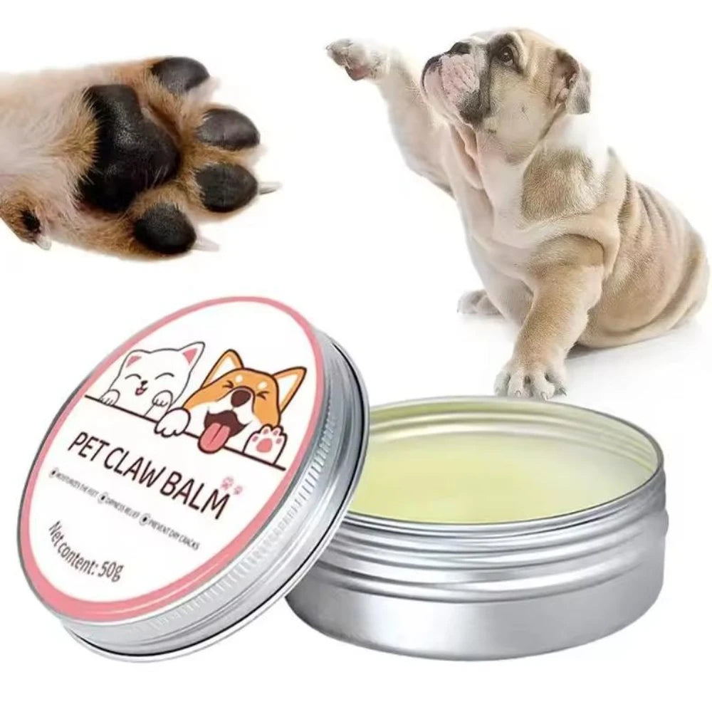 50g Pet Foot Moisturizing Cream Paw Balm for Cat Dog Natural Plant Pet Nose Protector Paw Autumn Winter Care Foot Moisturizer