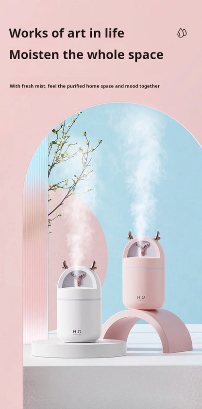 Mini Cute Pet Desktop Humidifier USB Small Car Air Freshener Bedroom Air Humidifier Portable Home Office Aromatherapy Device