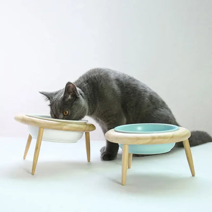 Cat Supplies Food Water Bowl Pet High Foot Feeding Dish Cats Dogs Ceramics Feeder Elevated Cat Ceramic Bowls Height Adjustable