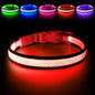 USB LED Dog Collar Lights - Adjustable Comfortable Soft Mesh Safety Collar Dogs, Colorful Lights for Nighttime Visibility
