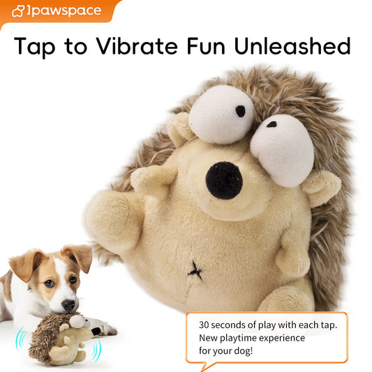 Rechargeable Interactive Dog Toy Motion Activated Vibrating Bouncing Jump Ball Bit Resistant Squeaky Wiggle Plush Toy