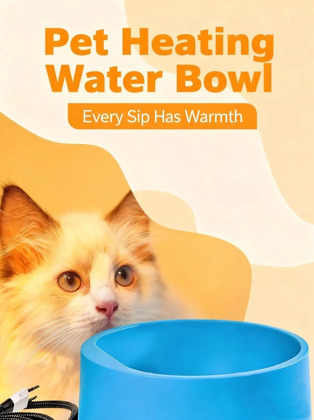 Pet Constant Temperature Heated Drinking Bowl Cat Dog Feeding in Winter Heated Drinking Dispenser Feeding and Watering Dispenser