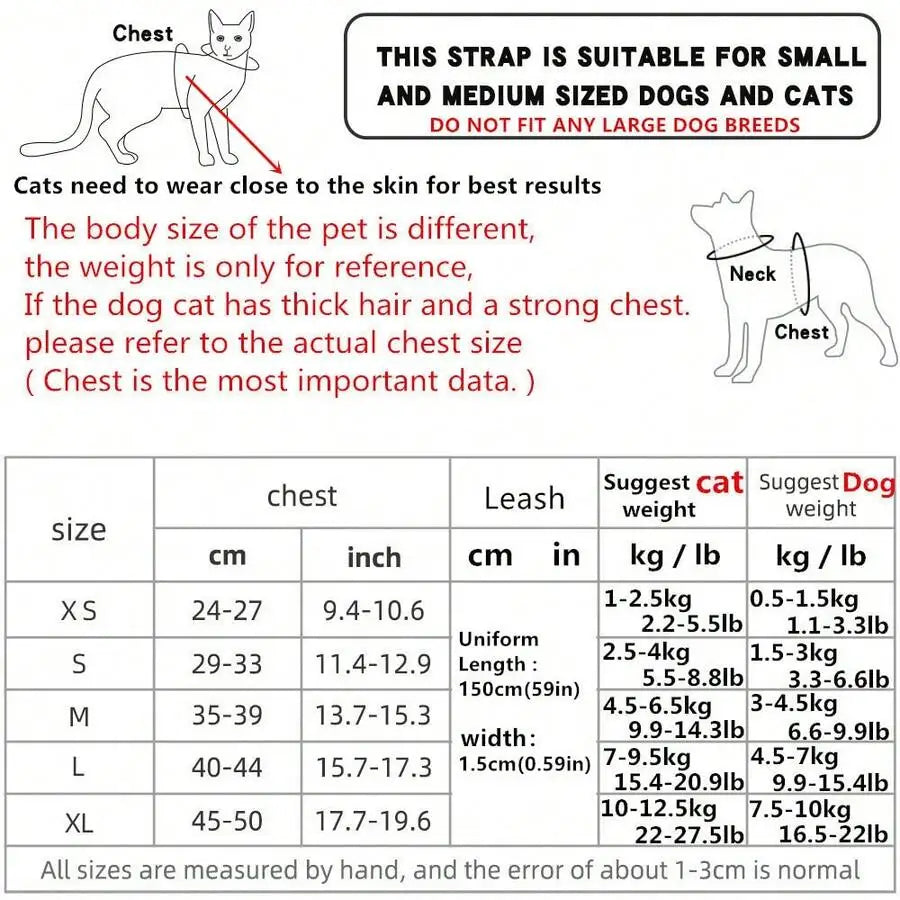 1 Set Pet Harness Leash, Suitable For All Seasons, Fits Small And Medium Dogs, Vest-Style Comfortable Dog Leash, Outdoor Walking