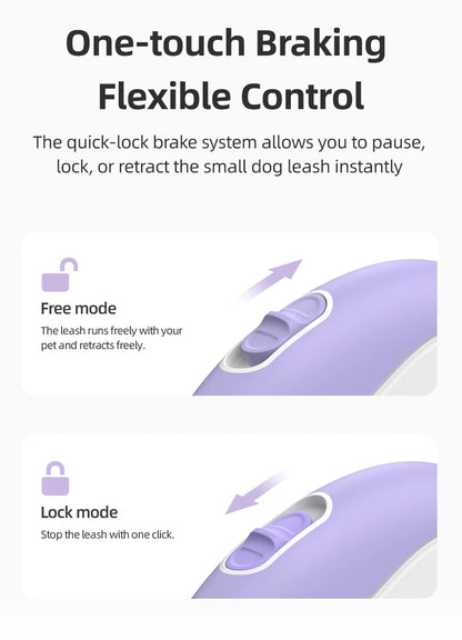 ROJECO Mini Automatic Retractable Dog Leash 3M Extendable Rope For Outdoor Travel Walking Hiking Pet Cat Dogs Traction Rope Lead