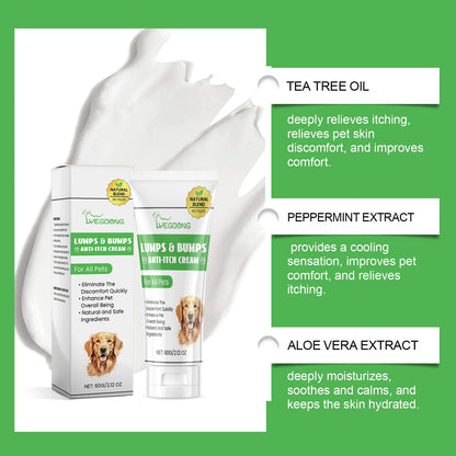 Yegbong Mild Pet Anti-Itch Cream – Relieves Dryness & Allergic Itching, Hormone-Free & Non-Irritating, Reduces Scratching Damage