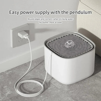 Cat Water Fountain Auto Recirculate Filter Large Capacity Filtring Pet Cat Water Drinker USB Electric Mute Cats Water Dispenser