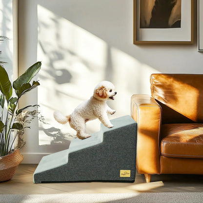 3/4/5 Steps Pet Dog Stairs Ramp High-Density Sponge Foam Dog Steps for Puppies Accessory for High Beds And Sofas