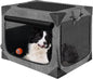Collapsible Dog Crate for Large Dogs, Portable Pet Kennel with Chew-Proof Mesh Window (36' L x 25' W x 25', Dark Gray)