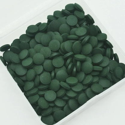 100pcs High Purity Spirulina Tablets Spiral Seaweed Enrichment Favorite Pets Food Fish Crystal Red Shrimp Fish Food Aquarium