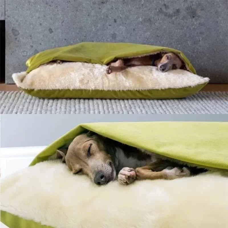Beds and Furniture Pet Bed for Dog with Removable Cover Large Kennel Warm Dog Bag with Blanket Big Dog House Pet Accessories