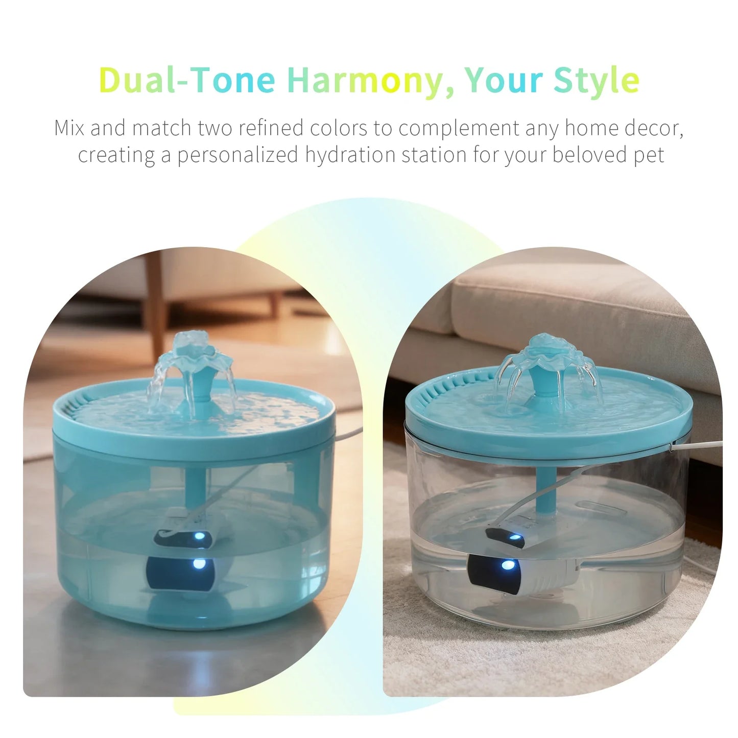 [ Ultra-Quiet ]Cat Water Fountain, 1.8L/60.87oz, Filter Pet Drinking Fountain, Fresh, USB Powered - Gift for Cats and Small Dogs