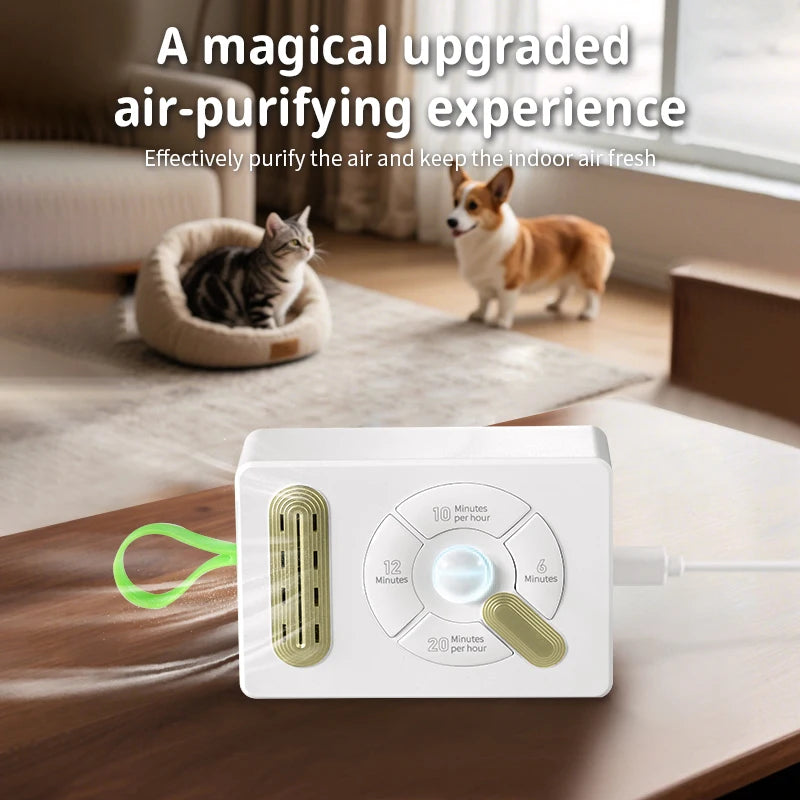 1PC, Pet cat air purifier, built-in sensor, automatic stop and run, USB power supply, purified air, clean air, fresh air, purifi