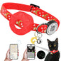 Luminous Airtag cat Collar with Smart Pet ID Tag for Apple Tag, AirTag Holder & Bell for Breakaway Kitten Collar Puppy Cats