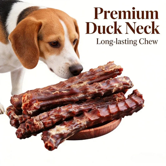200g Air-Dried Duck Neck Dog Treats Delicious Flavor Natural Teeth Cleaning Dental Care Chews for Dogs