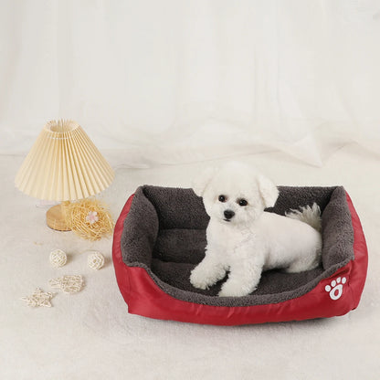 Dog Bed Winter Pet Beds Cat Sofa Accessories Small Big Cushion Dogs Pets Supplies Baskets Large Basket Mat Bedding Kennel Fluffy