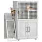 Cat Litter Box Enclosure with Platform,Double Layer Cat Litter Hidden Furniture,Cat Washroom Furniture,Cat House with Ladder