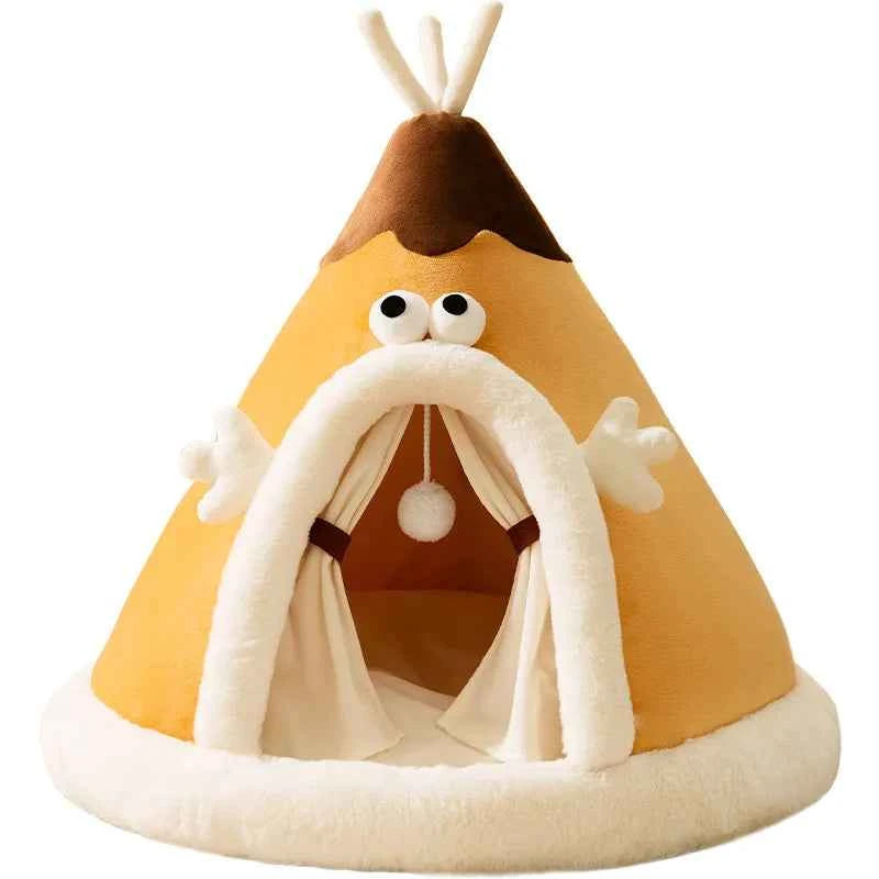 Dog Nest Warm Dog Bed Four Seasons Universal House Type Triangle Tent Closed Cat Nest Dog House Cat Mat Dog Mattress Cat Bed
