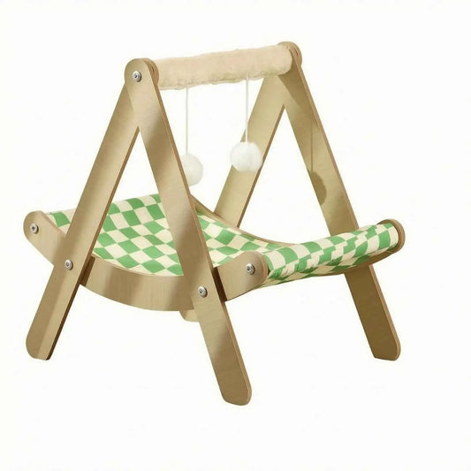 Double Cat Sling Bed Rope Hung Pet Furniture Stable Structure for Indoors